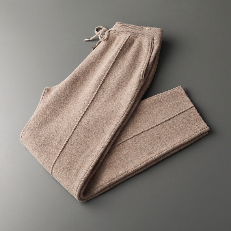 Comfortable Casual Drawstring Waist Trousers - EasyApparels