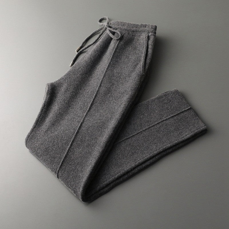 Comfortable Casual Drawstring Waist Trousers