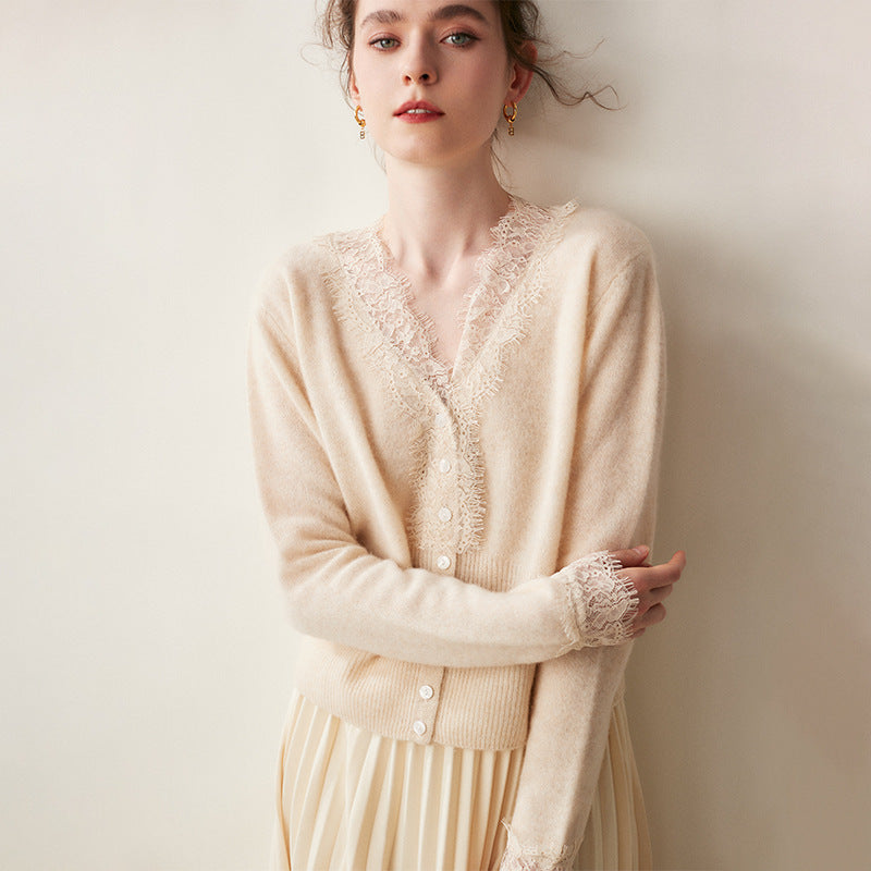 Women's Fit Lace Cardigan Sweater
