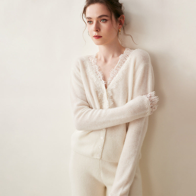 Women's Fit Lace Cardigan Sweater