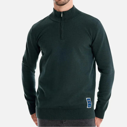 Slim Fit Quarter Zip Knit Sweater - EasyApparels