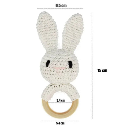 Soft Baby Teether Toy Set with Rattle and Ring