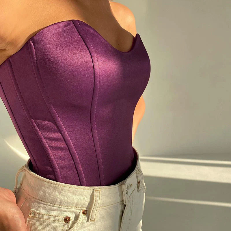 Wireless Corset Style Crop Top