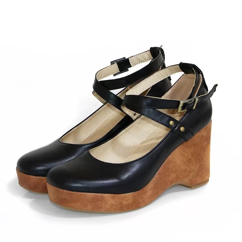 Comfortable Block Heel Mary Janes with Ankle Strap