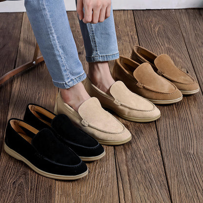 Soft Leather Slip On Moccasins