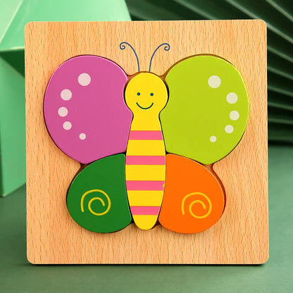Fun Wooden Animal Jigsaw Puzzle for Children