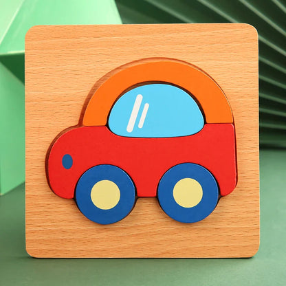 Fun Wooden Animal Jigsaw Puzzle for Children