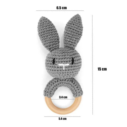 Soft Baby Teether Toy Set with Rattle and Ring