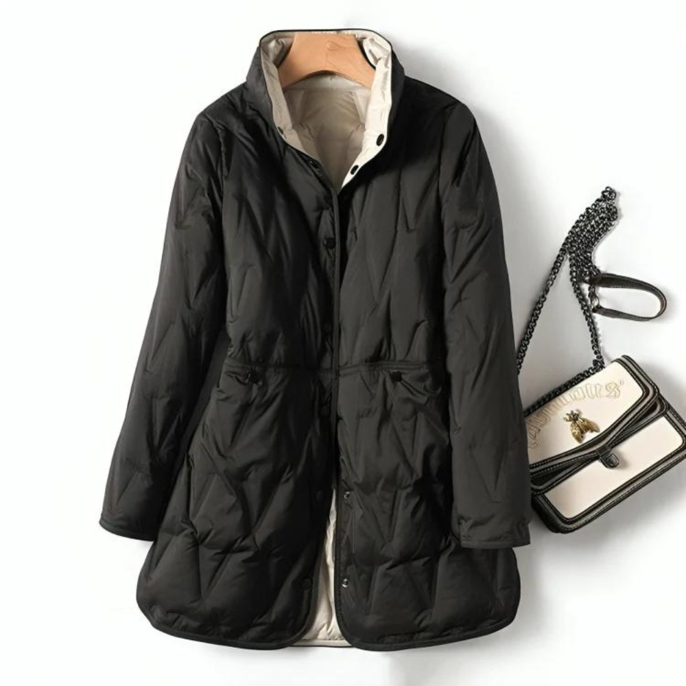 Warm Women's Parka Coat with Pockets - EasyApparels