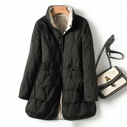 Warm Women's Parka Coat with Pockets - EasyApparels