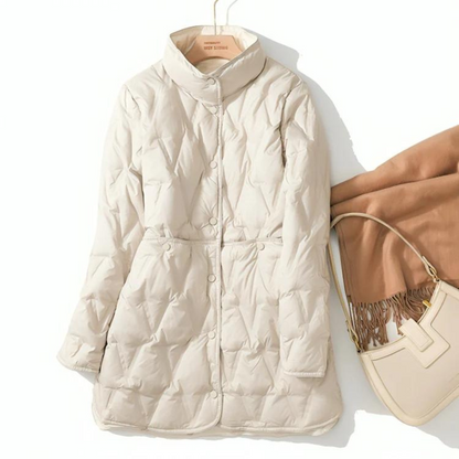 Warm Women's Parka Coat with Pockets
