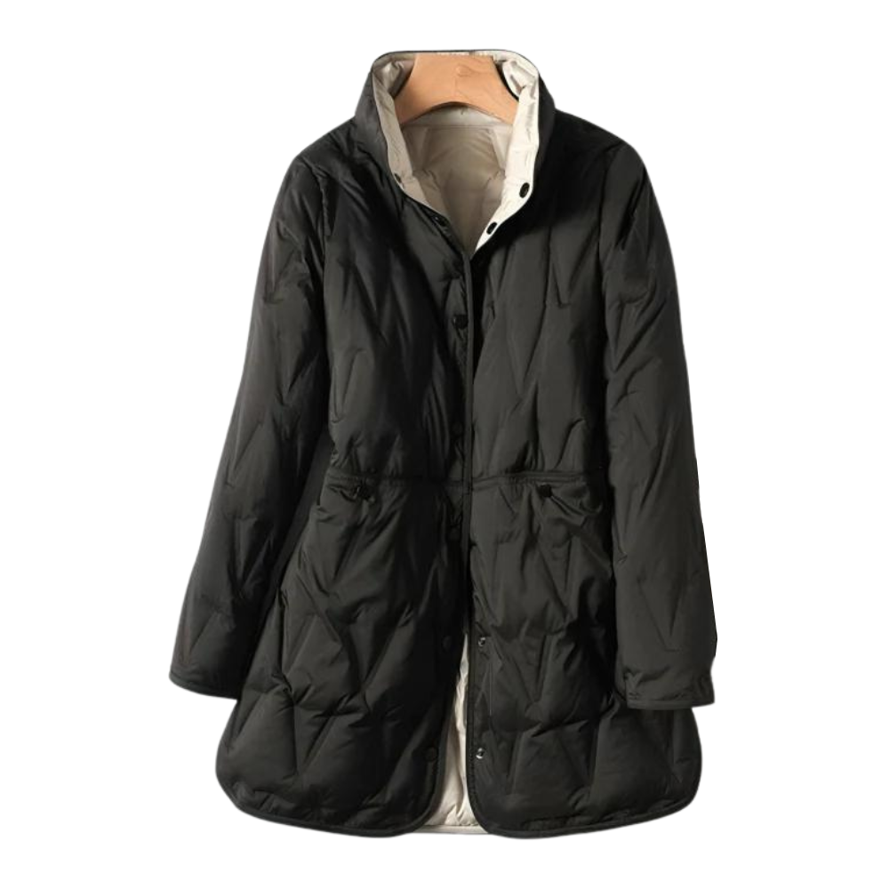Warm Women's Parka Coat with Pockets