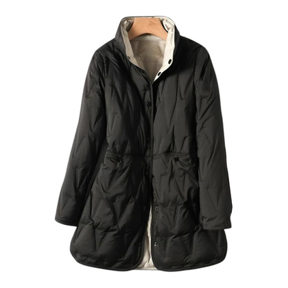 Warm Women's Parka Coat with Pockets