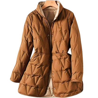 Warm Women's Parka Coat with Pockets