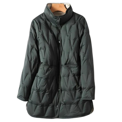Warm Women's Parka Coat with Pockets