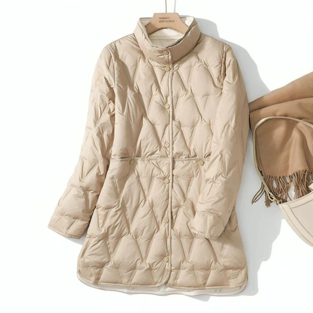 Warm Women's Parka Coat with Pockets