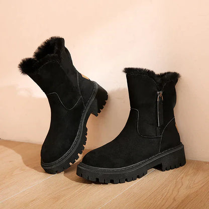 Warm Women's Winter Boots with Soft Lining - EasyApparels