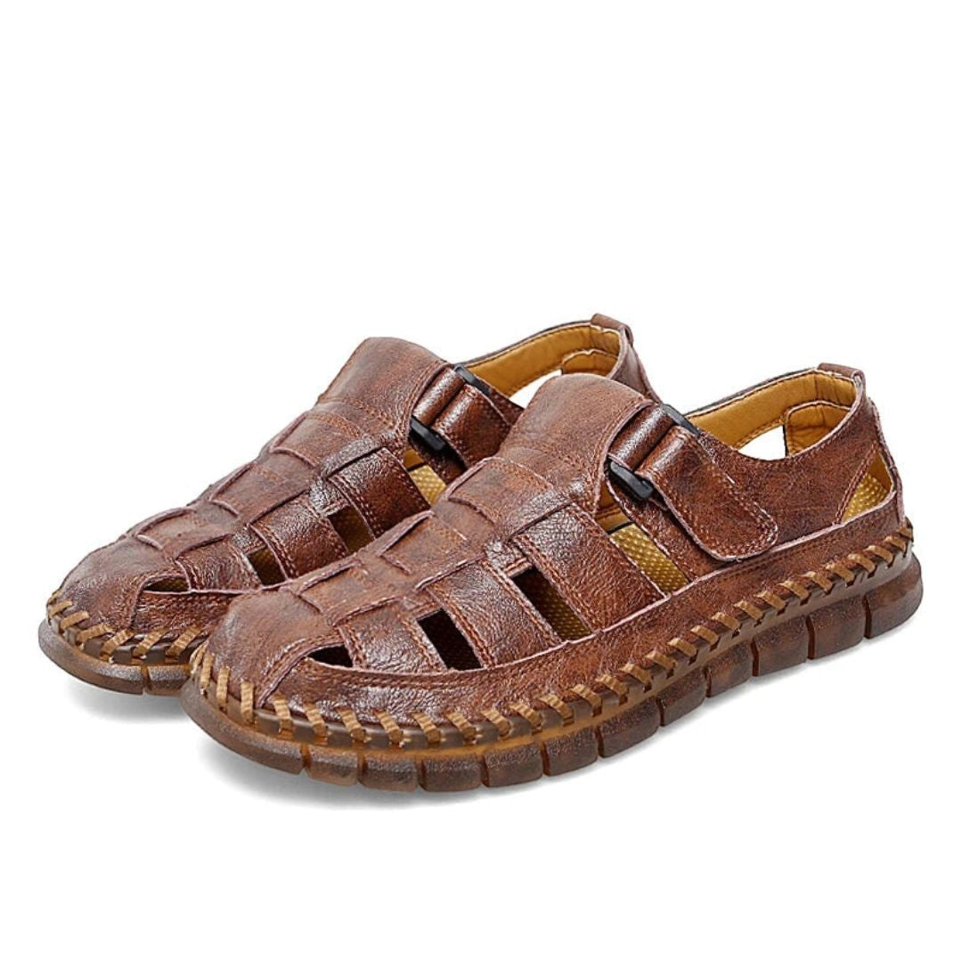 Premium Brown Leather Flip Flops