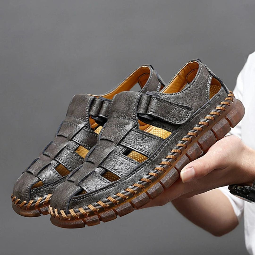 Premium Brown Leather Flip Flops - EasyApparels