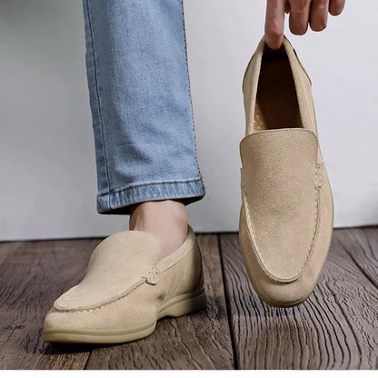 Soft Leather Slip On Moccasins