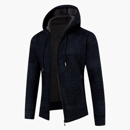 Zip Up Men's Hooded Sweater Jacket