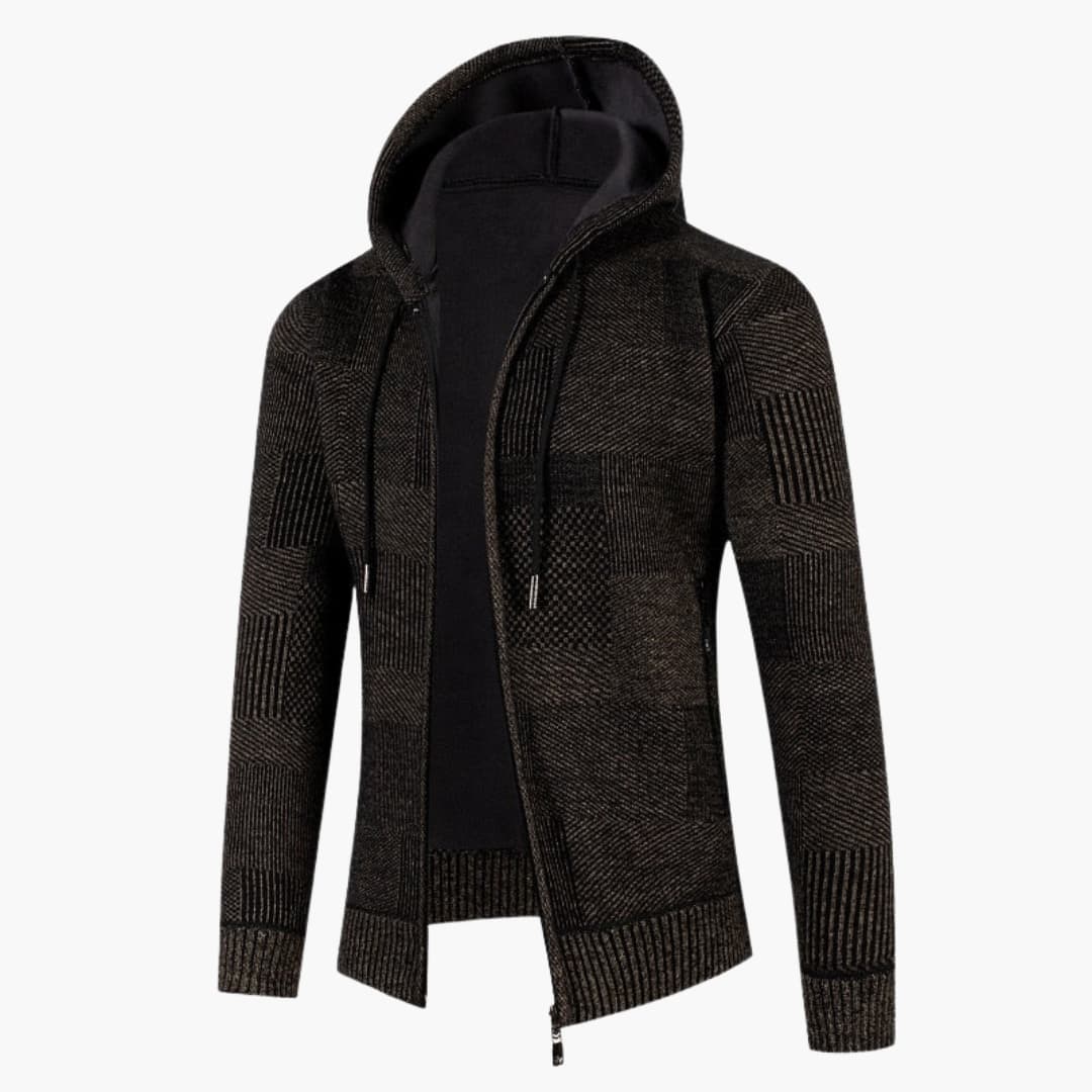 Zip Up Men's Hooded Sweater Jacket