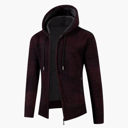 Zip Up Men's Hooded Sweater Jacket