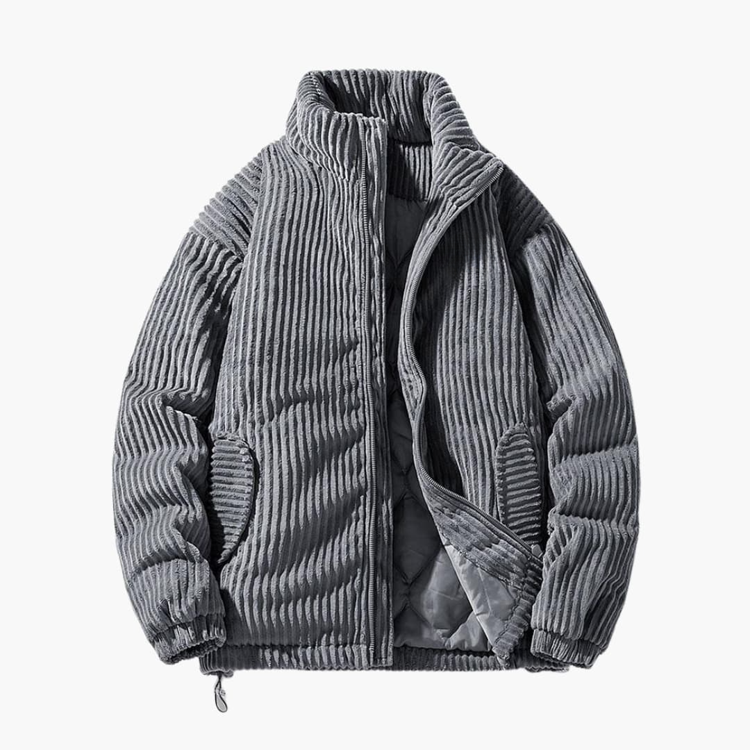 Waterproof Mens Zip Up Jacket with Collar - Vossary