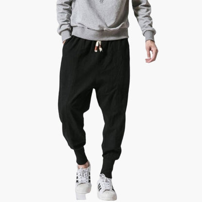 Comfortable Elastic Waist Harem Pants for Men