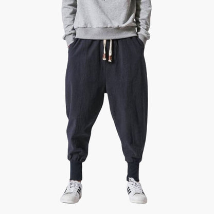 Comfortable Elastic Waist Harem Pants for Men - Vossary