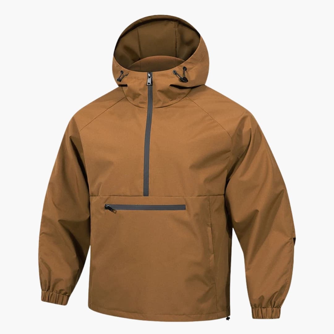 Waterproof Hooded Coat with Front Pocket