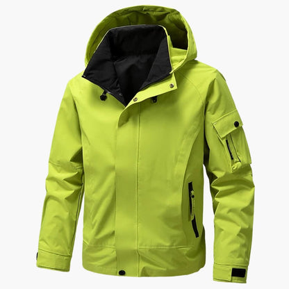 Waterproof Hoodie Jacket with Zip Pockets for Men