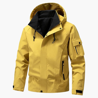 Waterproof Hoodie Jacket with Zip Pockets for Men