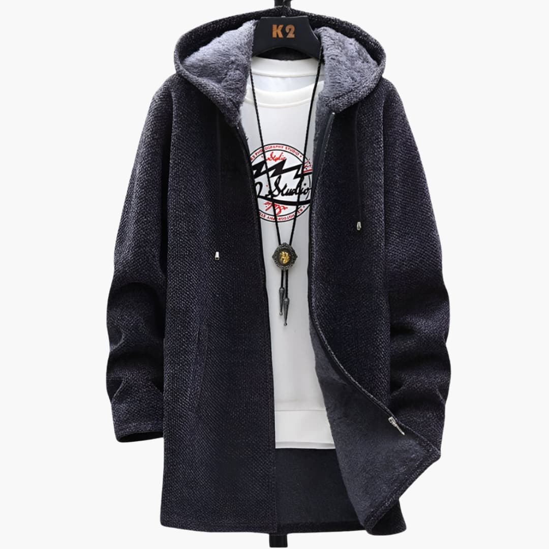 Warm Waterproof Mens Zip Up Hoodie Jacket