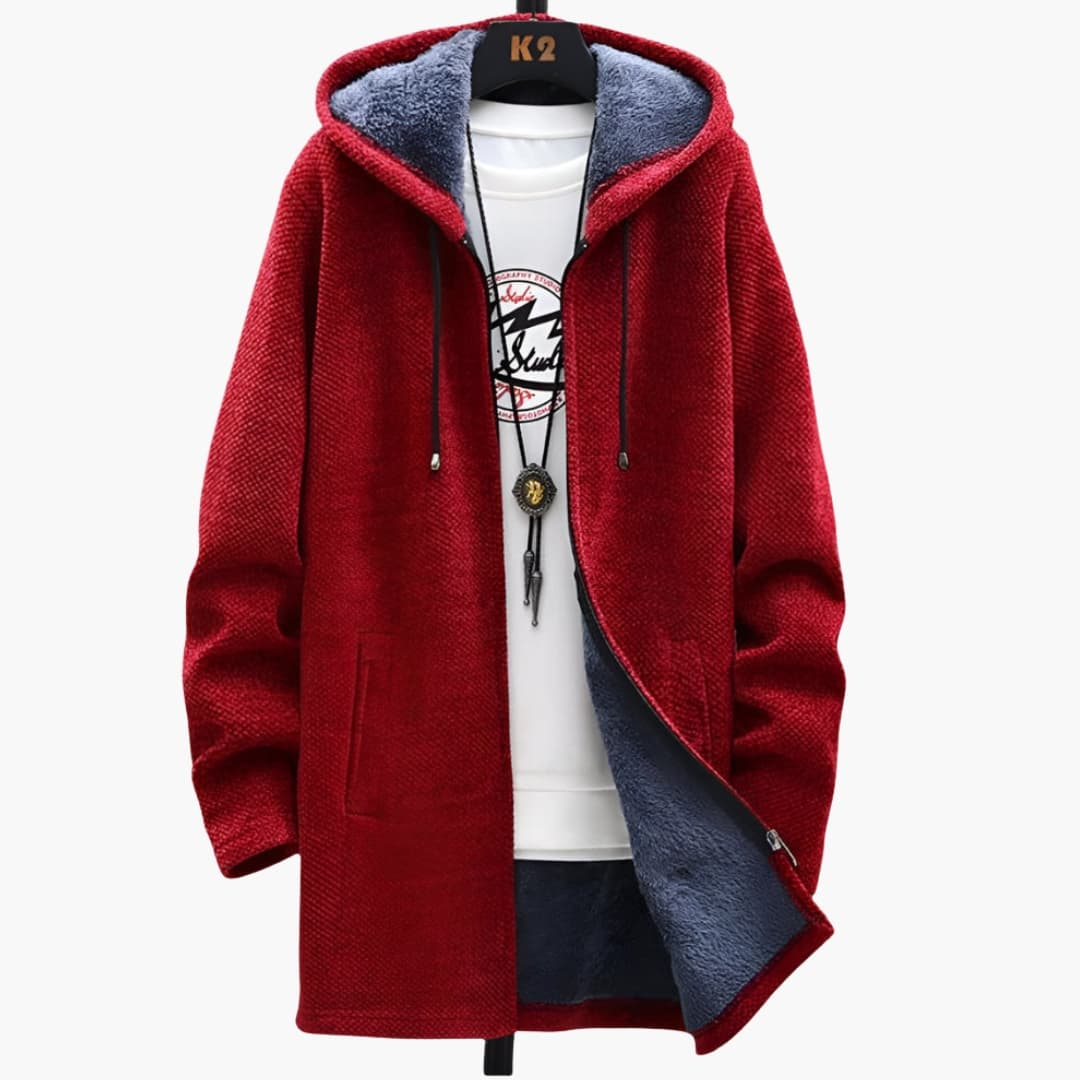 Warm Waterproof Mens Zip Up Hoodie Jacket