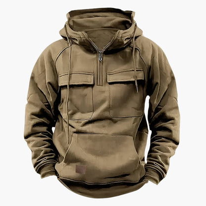 Men's Half Zip Hooded Sweatshirt with Pockets