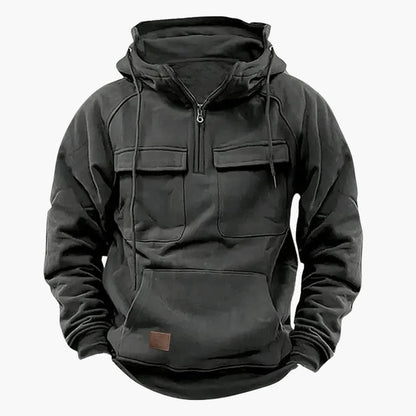 Men's Half Zip Hooded Sweatshirt with Pockets