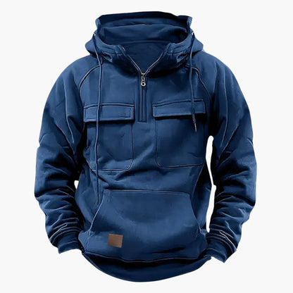 Men's Half Zip Hooded Sweatshirt with Pockets
