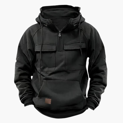 Men's Half Zip Hooded Sweatshirt with Pockets