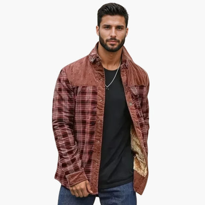 Classic Plaid Coat with Buttons and Side Pockets