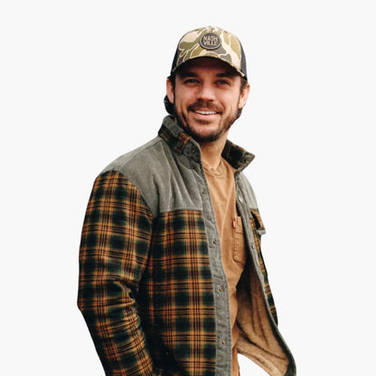 Classic Plaid Coat with Buttons and Side Pockets