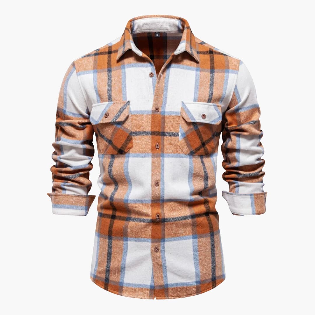 Classic Plaid Button Down Men's Shirt - Vossary
