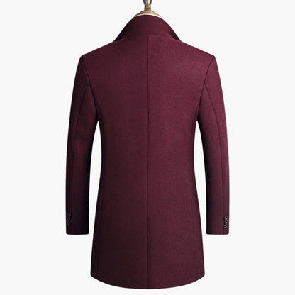 Tall Men's Classic Overcoat with Buttons