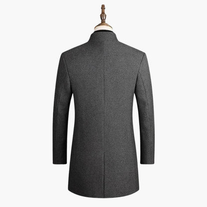 Tall Men's Classic Overcoat with Buttons