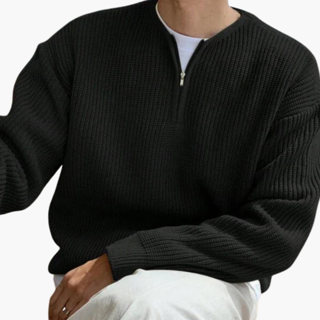 Men's Large Crew Neck Knitted Sweater - Vossary