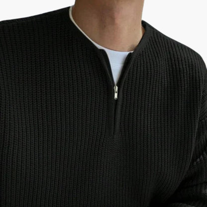 Men's Large Crew Neck Knitted Sweater