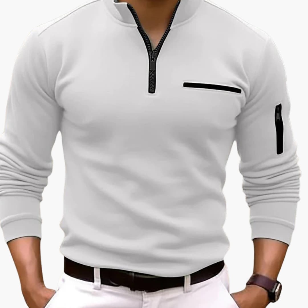 Men's Fleece Pullover with Zip Pocket