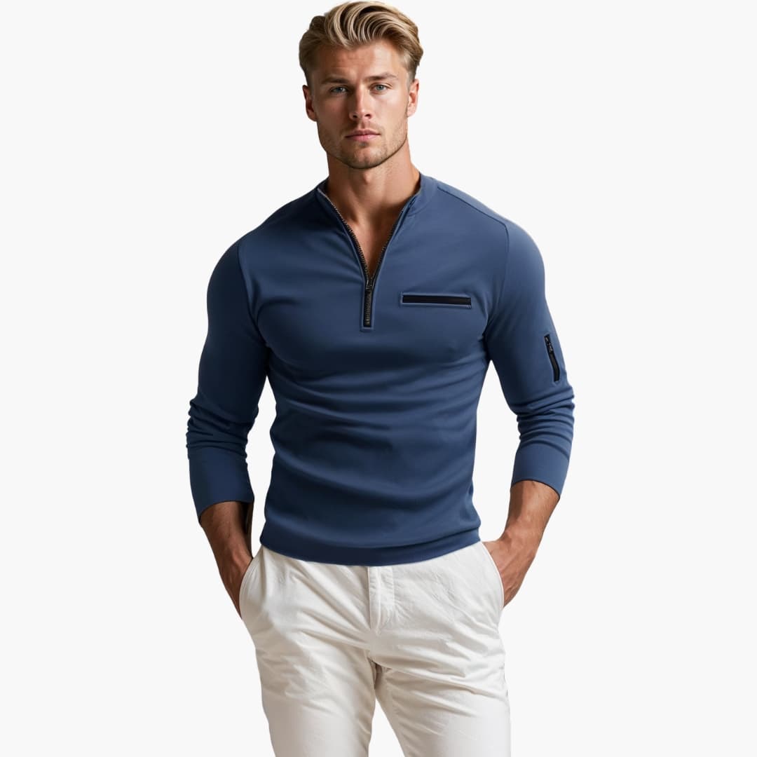 Men's Fleece Pullover with Zip Pocket