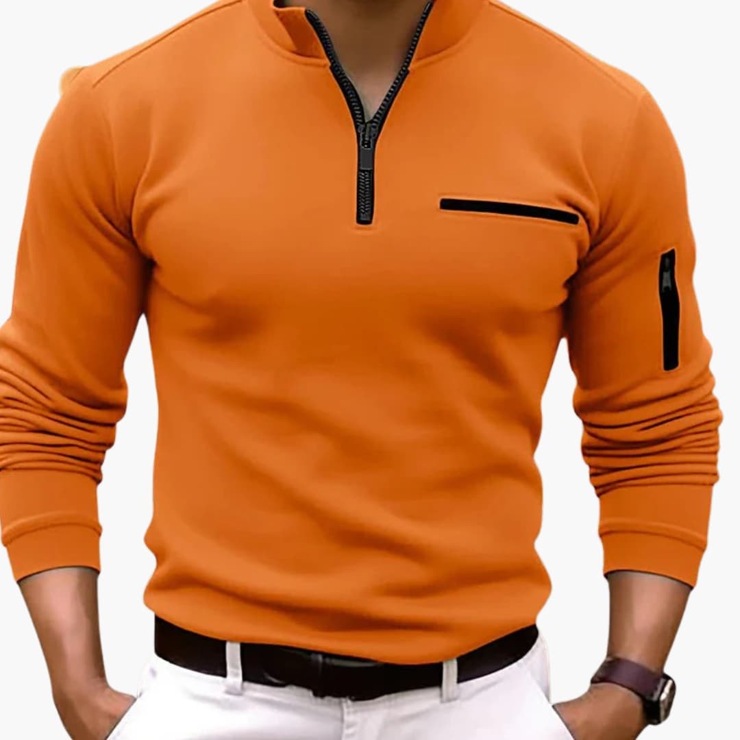 Men's Fleece Pullover with Zip Pocket