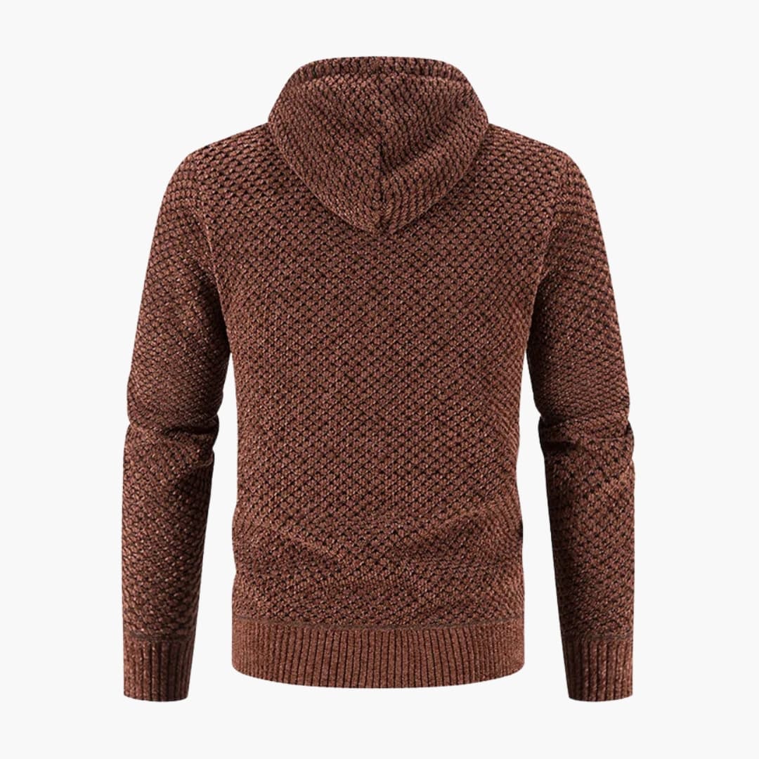 Warm Men's Zip Up Hooded Jacket